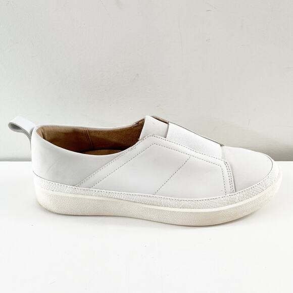 Vionic Zinah Leather Round Toe Flat Slip On Casual Sneaker White 7.5 - Picture 5 of 10